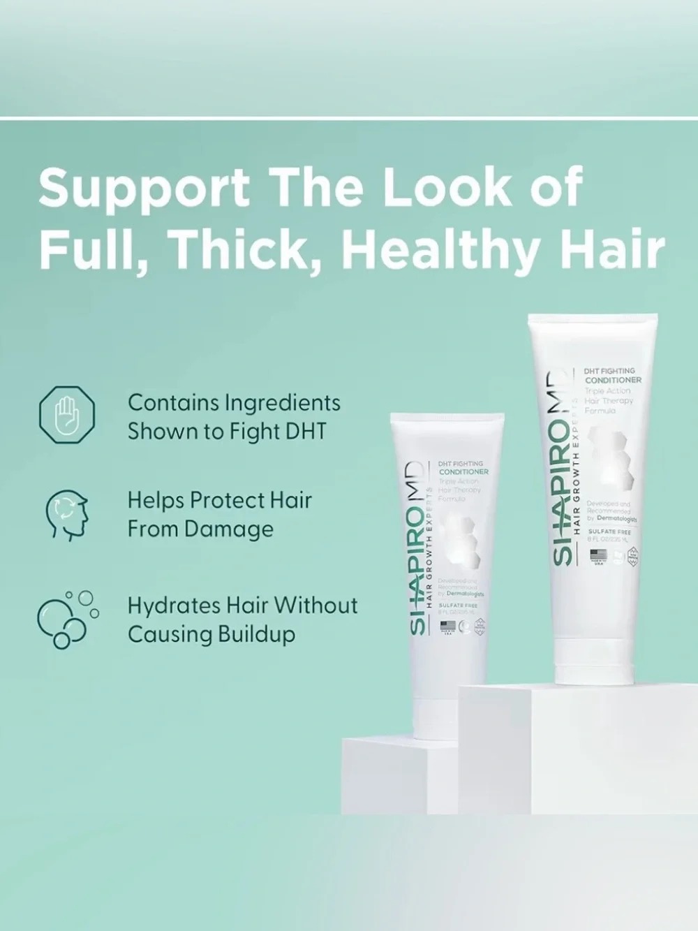 Shapiro MD DHT Fighting Conditioner, Triple Action Hair Therapy Formula 8 fl oz